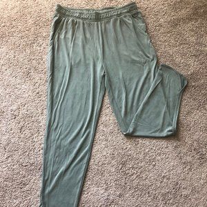 green sweatpants